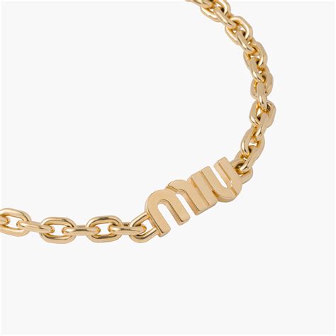 miu miu choker - Gold Metal Choker .